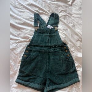 Green Corduroy Overalls - Princess Polly